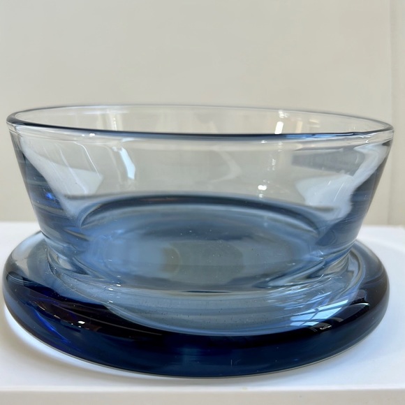 Pottery Barn Accents Pottery Barn Blue Glass Ombr Candle Holder